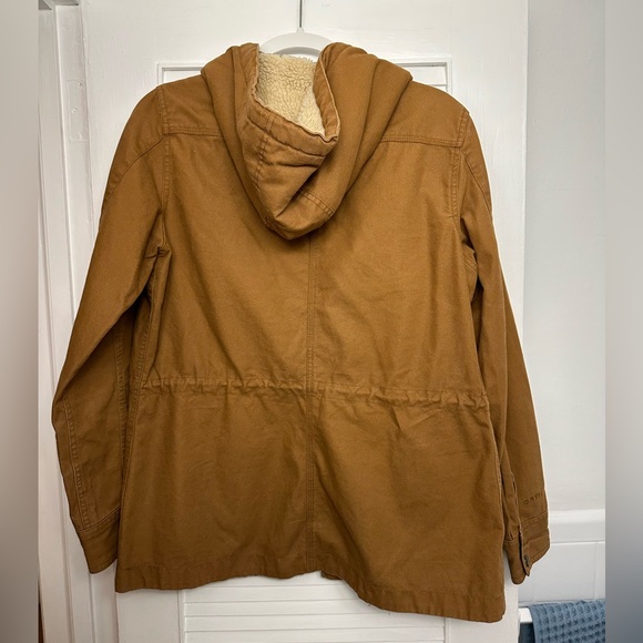 Orvis Tan Canvas Hoodie Jacket with Red Plaid Design. Size M, Great Condition - Picture 5 of 8